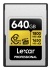 Lexar LCAGOLD640G-RNENG memory card 640 GB CFexpress Type A, 640GB, 1800MB/s max read, 1650MB/s max write, 1400MB/s sustained write, PCIe 4.0
